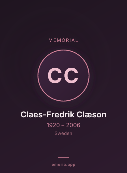 Memorial portrait of Claes-Fredrik Clæson