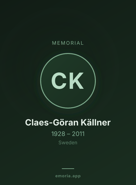 Memorial portrait of Claes-Göran Källner