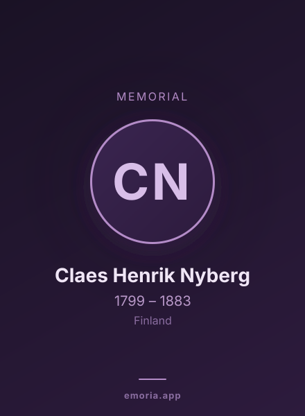 Memorial portrait of Claes Henrik Nyberg
