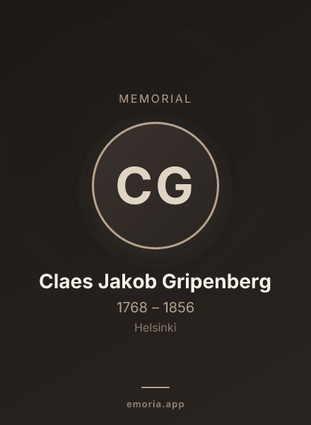 Memorial portrait of Claes Jakob Gripenberg