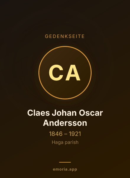 Gedenkportrait von Claes Johan Oscar Andersson