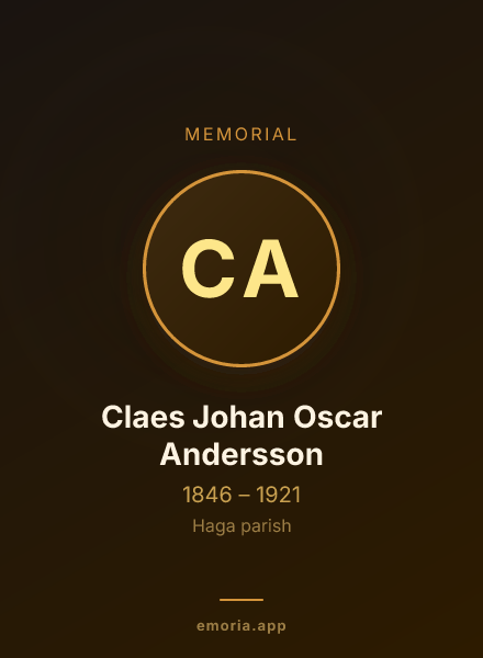 Memorial portrait of Claes Johan Oscar Andersson