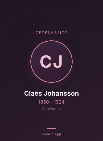 Gedenkportrait von Claës Johansson