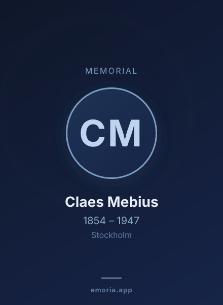 Memorial portrait of Claes Mebius
