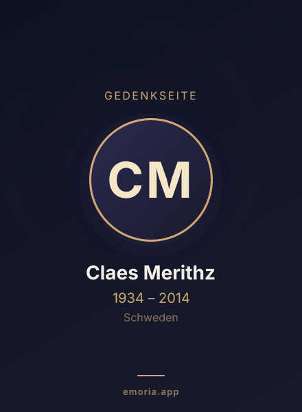 Gedenkportrait von Claes Merithz