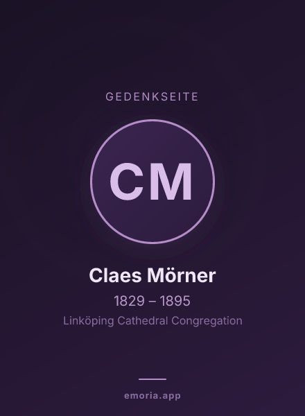 Gedenkportrait von Claes Mörner