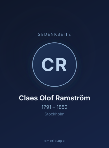 Gedenkportrait von Claes Olof Ramström