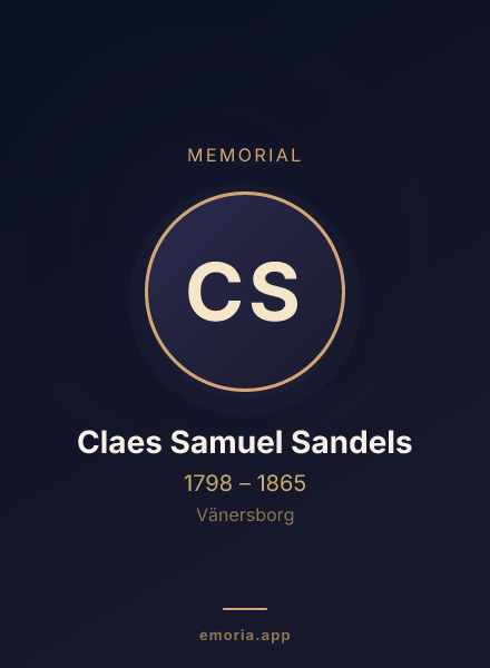 Memorial portrait of Claes Samuel Sandels