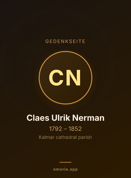 Gedenkportrait von Claes Ulrik Nerman