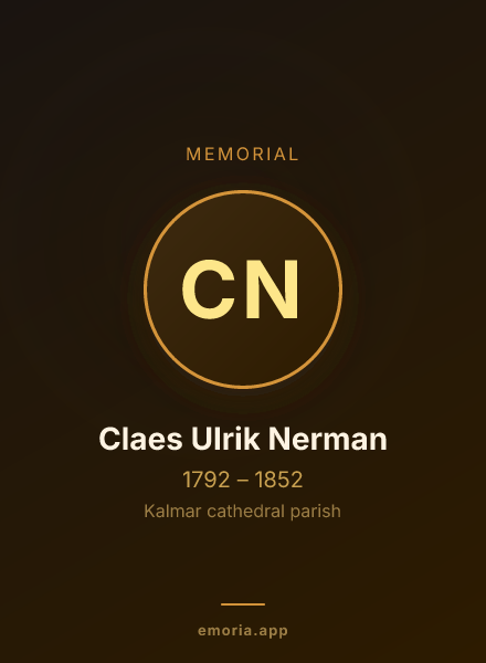 Memorial portrait of Claes Ulrik Nerman