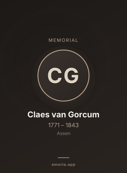 Memorial portrait of Claes van Gorcum