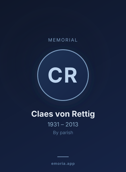 Memorial portrait of Claes von Rettig