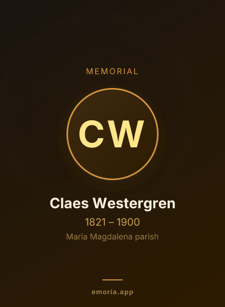 Memorial portrait of Claes Westergren