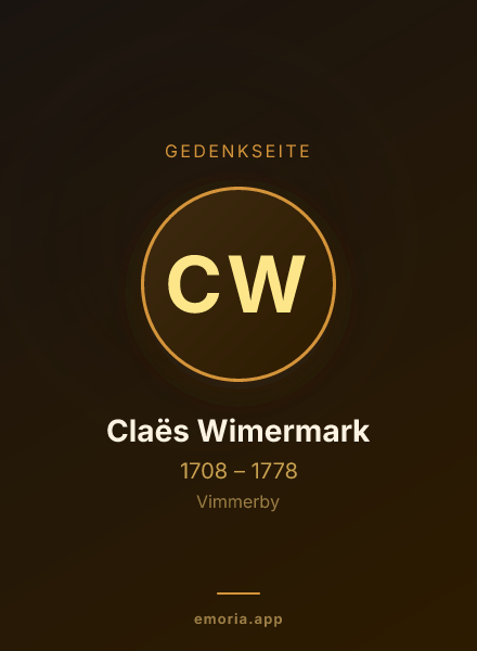 Gedenkportrait von Claës Wimermark