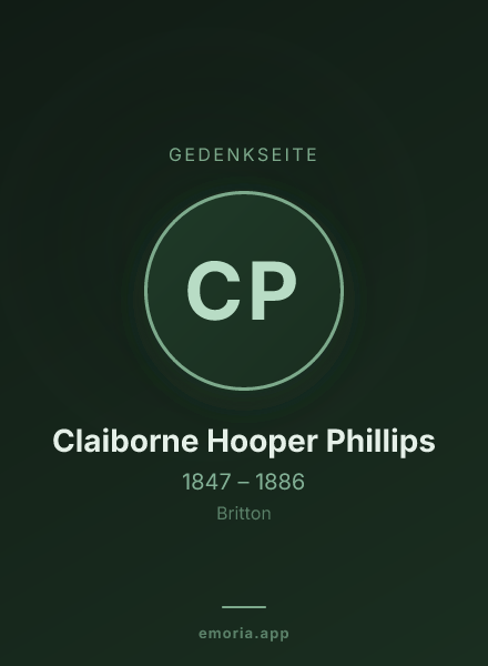 Gedenkportrait von Claiborne Hooper Phillips