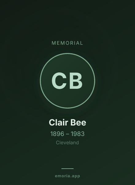 Memorial portrait of Clair Bee