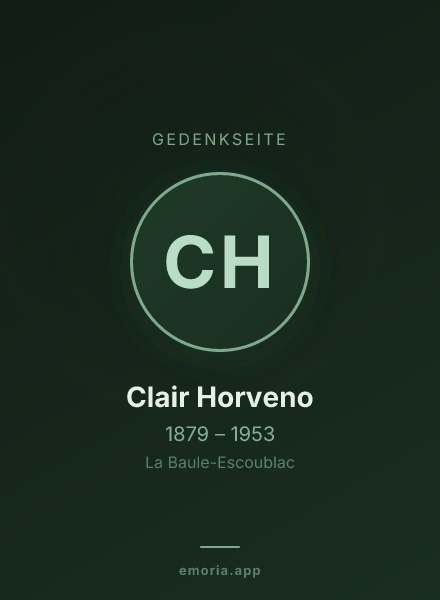 Gedenkportrait von Clair Horveno
