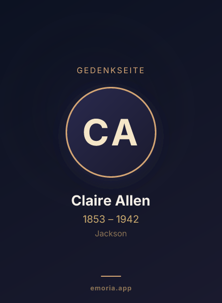 Gedenkportrait von Claire Allen