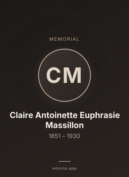 Memorial portrait of Claire Antoinette Euphrasie Massillon