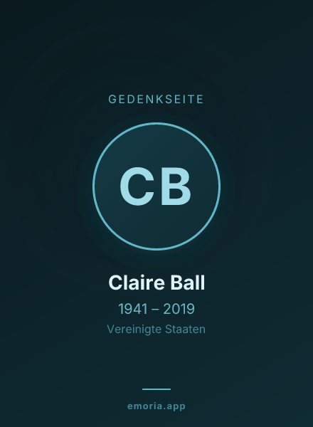 Gedenkportrait von Claire Ball