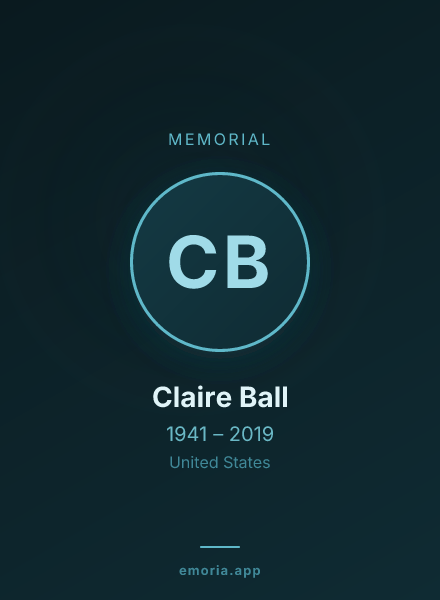 Memorial portrait of Claire Ball