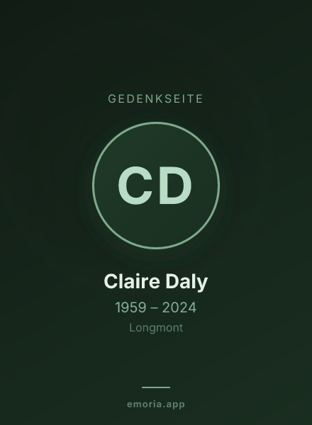 Gedenkportrait von Claire Daly