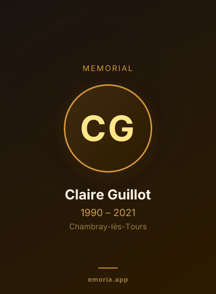 Memorial portrait of Claire Guillot
