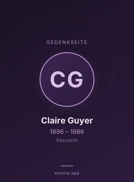 Gedenkportrait von Claire Guyer