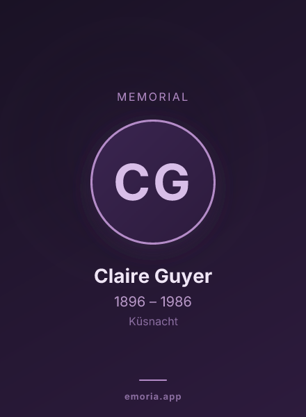 Memorial portrait of Claire Guyer