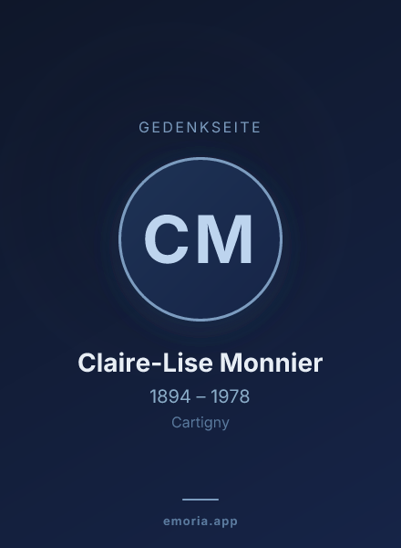 Gedenkportrait von Claire-Lise Monnier