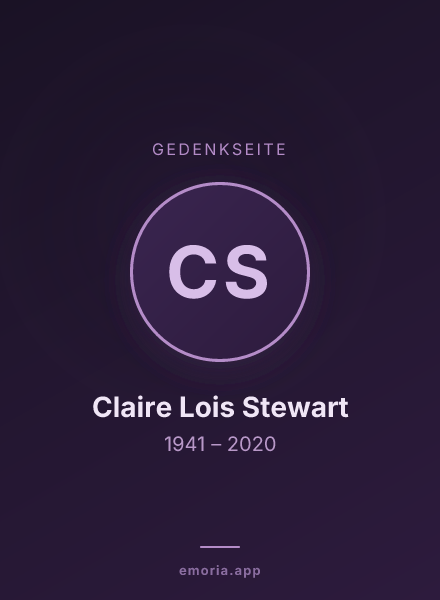 Gedenkportrait von Claire Lois Stewart