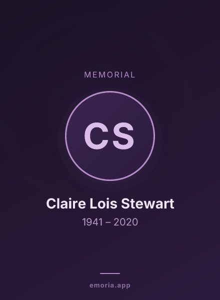 Memorial portrait of Claire Lois Stewart