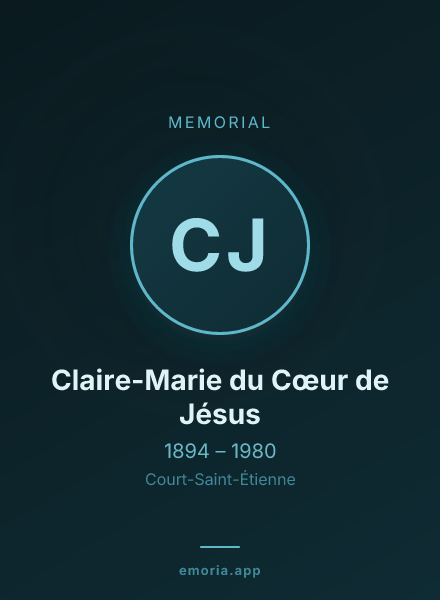 Memorial portrait of Claire-Marie du Cœur de Jésus