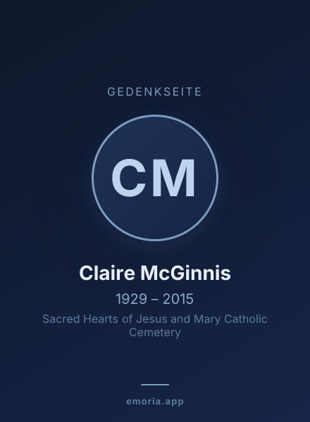 Gedenkportrait von Claire McGinnis