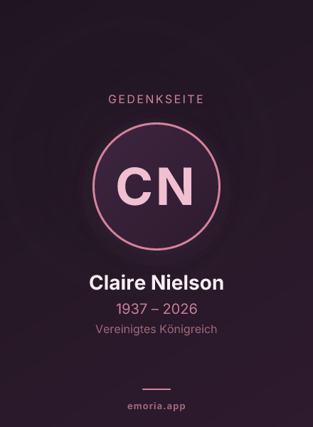 Gedenkportrait von Claire Nielson
