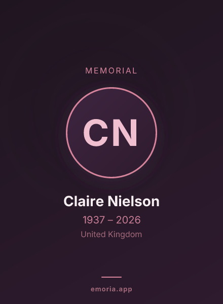 Memorial portrait of Claire Nielson