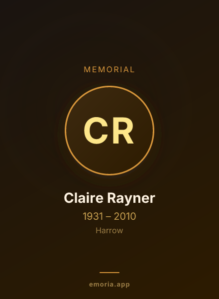 Memorial portrait of Claire Rayner
