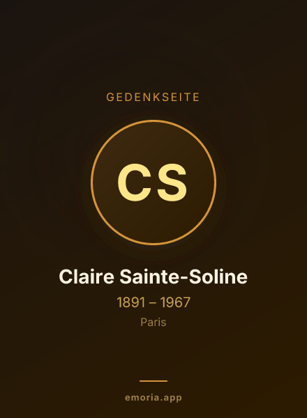 Gedenkportrait von Claire Sainte-Soline