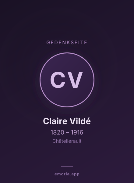 Gedenkportrait von Claire Vildé