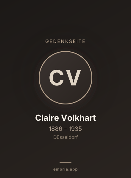 Gedenkportrait von Claire Volkhart
