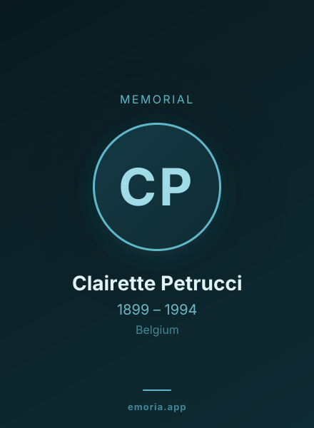 Memorial portrait of Clairette Petrucci