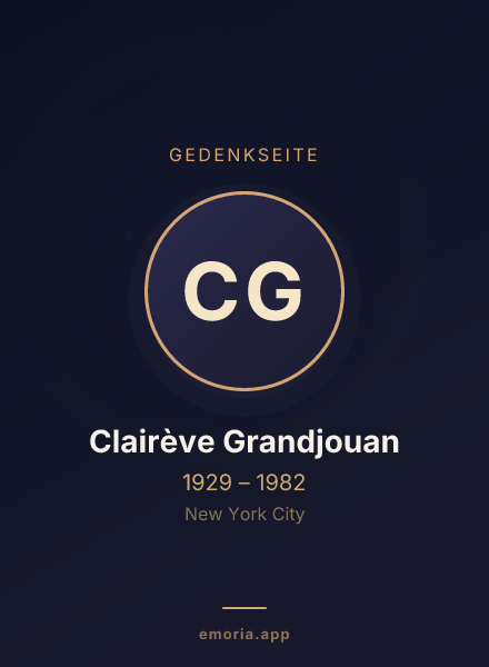 Gedenkportrait von Clairève Grandjouan