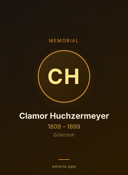 Memorial portrait of Clamor Huchzermeyer