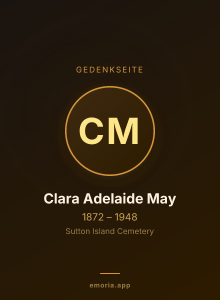 Gedenkportrait von Clara Adelaide May