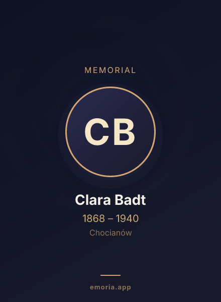 Memorial portrait of Clara Badt