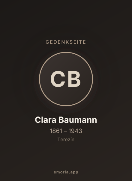 Gedenkportrait von Clara Baumann