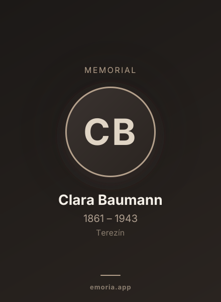Memorial portrait of Clara Baumann