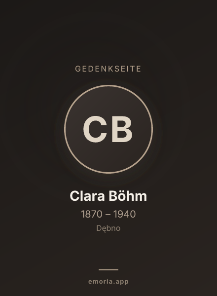 Gedenkportrait von Clara Böhm