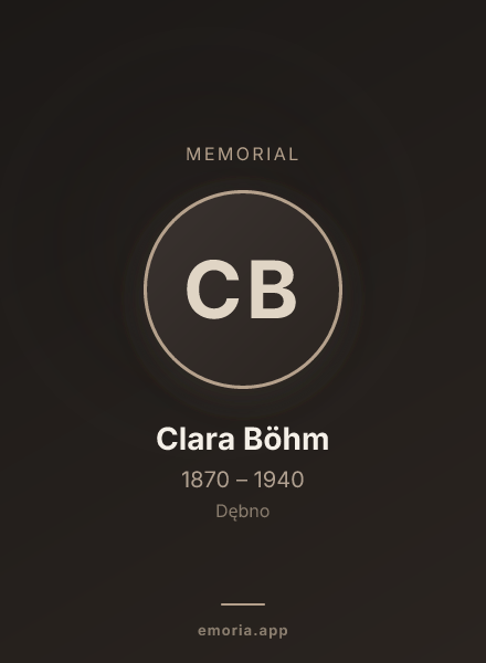 Memorial portrait of Clara Böhm