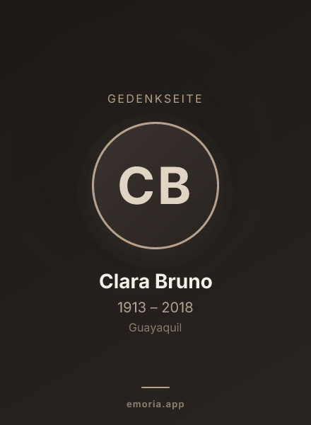 Gedenkportrait von Clara Bruno